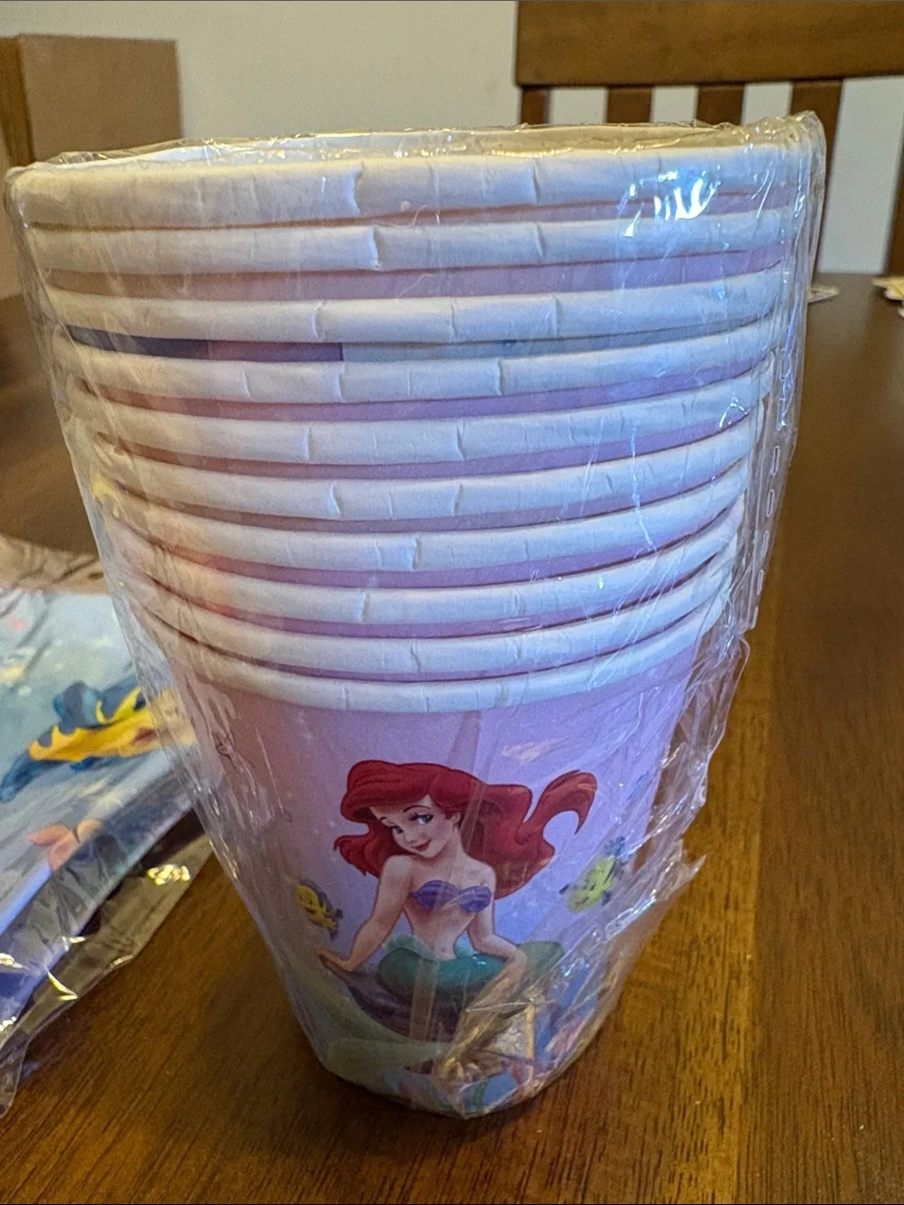 Unbranded Pastel Mermaid Party Tableware Set - Pink, Blue & Purple
